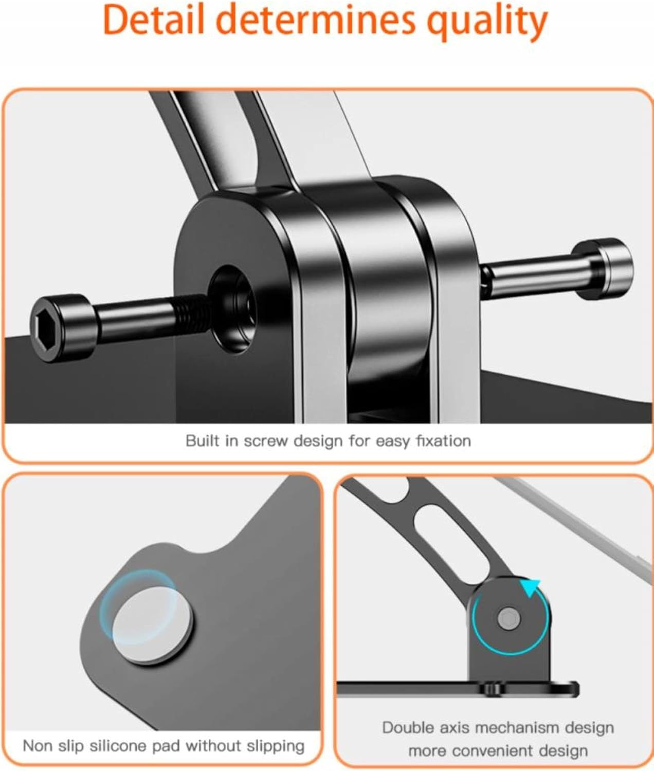 Soporte ajustable para laptop de aleación de aluminio + silicona plegable con ventilador de refrigeración, soporte para portátil de calor, base para