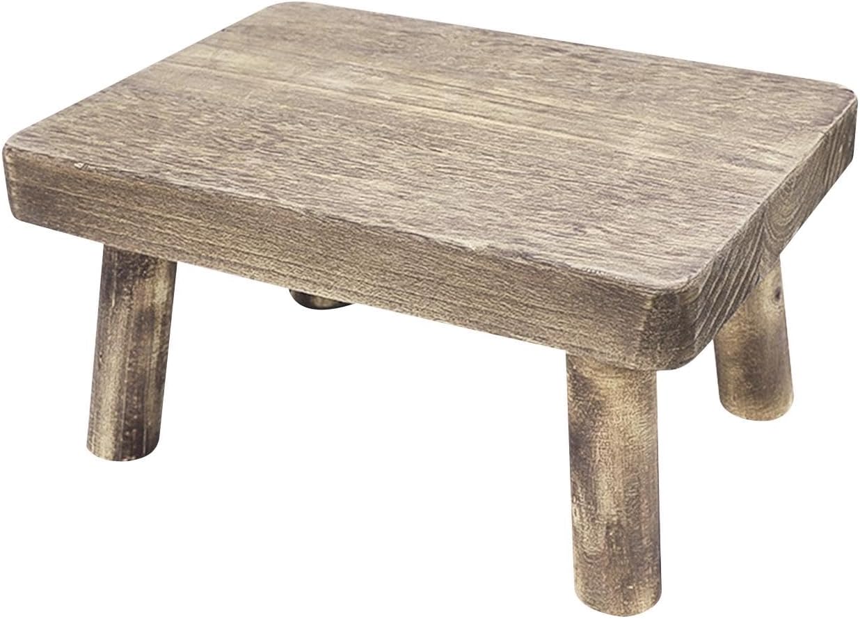 Taburete de madera, taburete de madera portátil maciza, taburete para niños, taburete de cama para camas altas, taburete de madera para cocina,