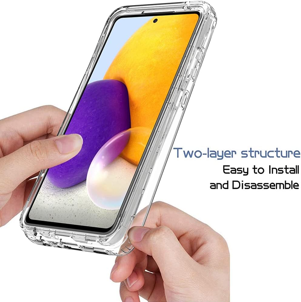 Funda para Galaxy A72 5GGalaxy A72 4G, Samsung A72 5G Funda para niñas y mujeres, transparente de cuerpo completo, a prueba de golpes, carcasa de