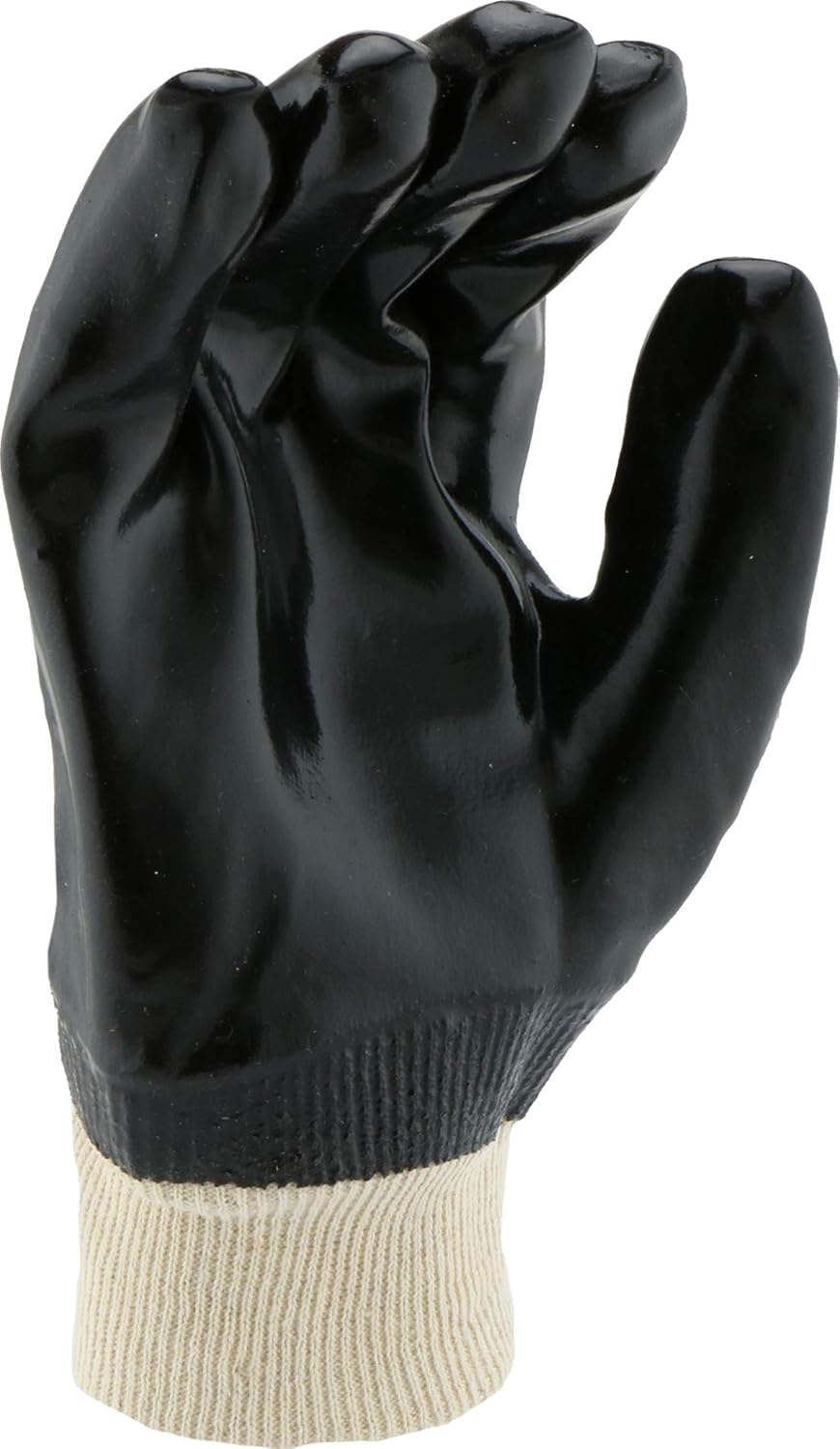 West Chester 12000 – Guantes con forro entrelazado y revestimiento de PVC, grandes, guantes de trabajo con muñeca de punto, forro de algodón suave,