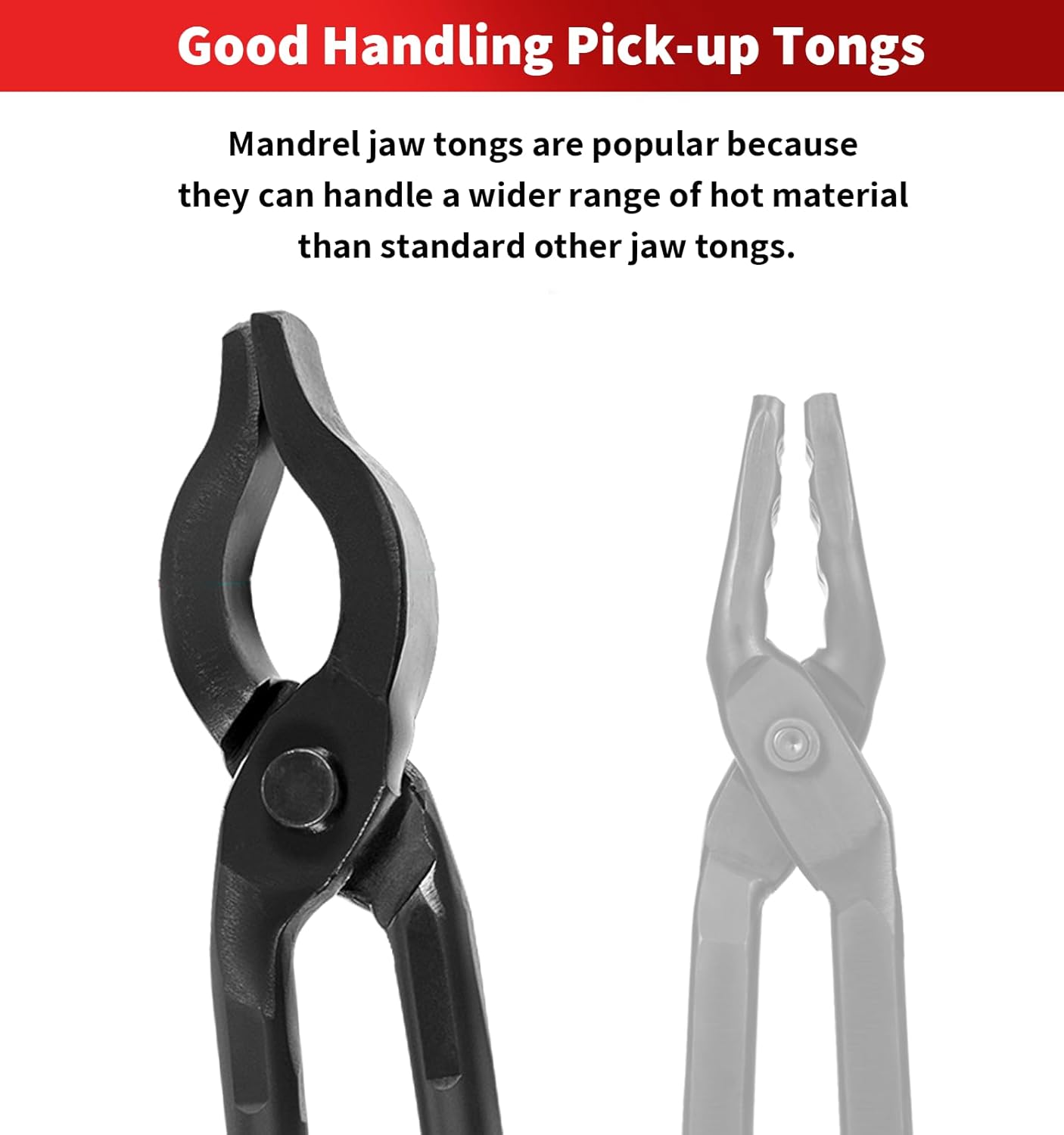0004930-300 Pinzas de herrero, perfectas para cuchillos hechos a mano, herramientas de forja de trabajo de metal, pinzas de mandril forjadas a mano