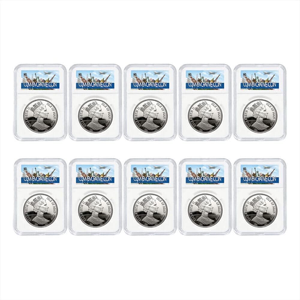 Paquete de 10 soportes protectores de monedas de 0.709 in para caja de colección de grado NGC PCGS