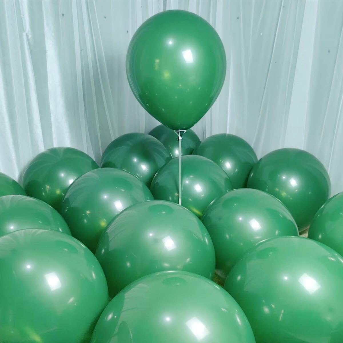 Paquete de 90 globos verdes de látex verde oscuro de 18 pulgadas para decoraciones de fiestas y eventos ZWZLIULIAN