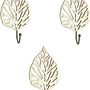 Zerodeko 3 piezas de gancho de decoración de pared, gancho de pared de arte de metal, organizador de pared, gancho de pared de hoja de hierro, Zerodeko 3 piezas de gancho de decoración de pared, gancho de pared de arte de metal, organizador de pared, gancho de pared de hoja de hierro,