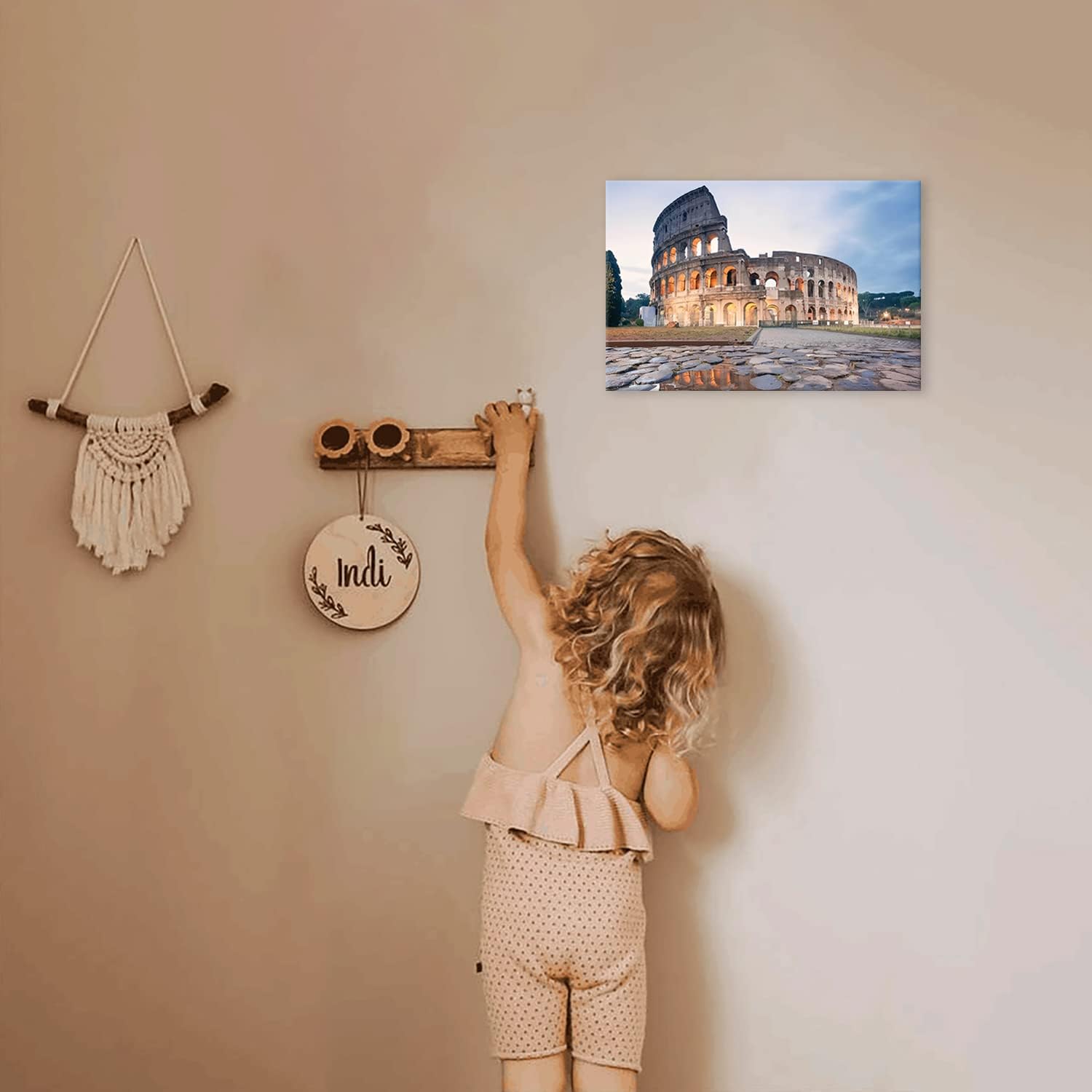 Lienzo impreso para pared para el hogar y la oficina, decoración de pared de Italia, Roma, Coliseo, edificio, lienzo, cuadro de arquitecturas de la