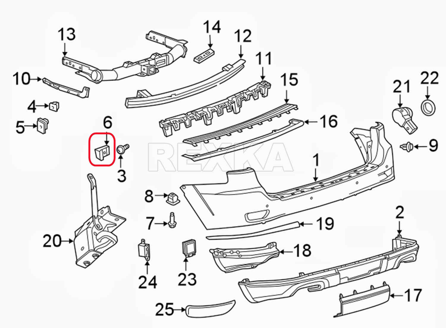 Rexka 10 clips de moldeo para parachoques Fascia Fender Flare Grille 68225214AA compatibles con Chrysler Jeep Cherokee, Gladiator, Grand Cherokee,