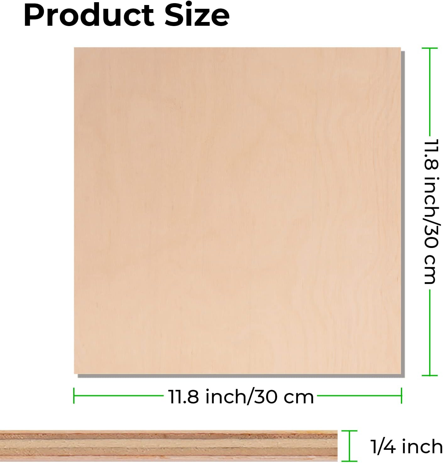 xTool Selected 4 piezas de madera contrachapada de abedul de 14 x 12 x 12 pulgadas, madera contrachapada de abedul de grado AB para manualidades,