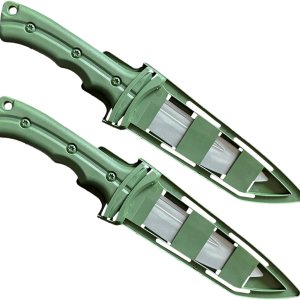 TIETHEKNOT 2 cuchillos de utilería, cuchillos falsos de plástico con revestimiento de plástico, cuchillos falsos de seguridad para fiestas de TIETHEKNOT 2 cuchillos de utilería, cuchillos falsos de plástico con revestimiento de plástico, cuchillos falsos de seguridad para fiestas de