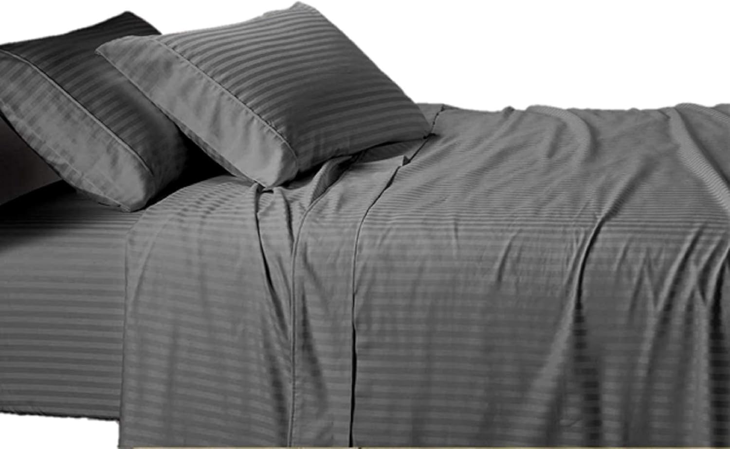 happy at home Giza Sheets – Sábanas de algodón Giza tamaño King – Sábana de algodón de fibra larga 100% egipcio Giza certificado que se adapta a