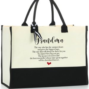 Noun – Bolsa de playa personalizada para mujer, bolsa de lona impermeable, regalos inspiradores para niñera, abuela Noun – Bolsa de playa personalizada para mujer, bolsa de lona impermeable, regalos inspiradores para niñera, abuela