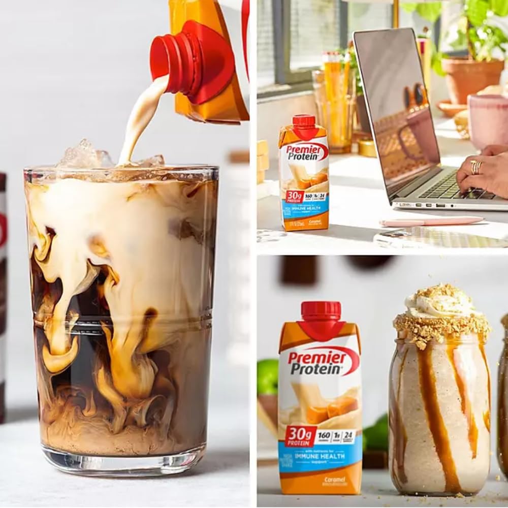 Batido de proteínas nuestro paquete variado de galletas y crema, plátanos y crema, delicia de masa de pastel, mantequilla de maní de chocolate o