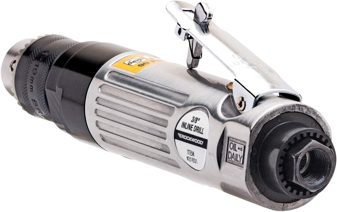 Rockwood Taladro no reversible del alto esfuerzo de torsión del motor de aire de 38 pulgadas neumático 2500 rpm