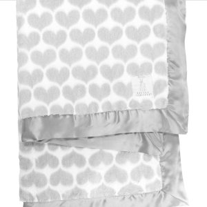 Little Giraffe Luxe Heart Army – Manta de bebé de 29 x 35 pulgadas, color plateado Little Giraffe Luxe Heart Army – Manta de bebé de 29 x 35 pulgadas, color plateado