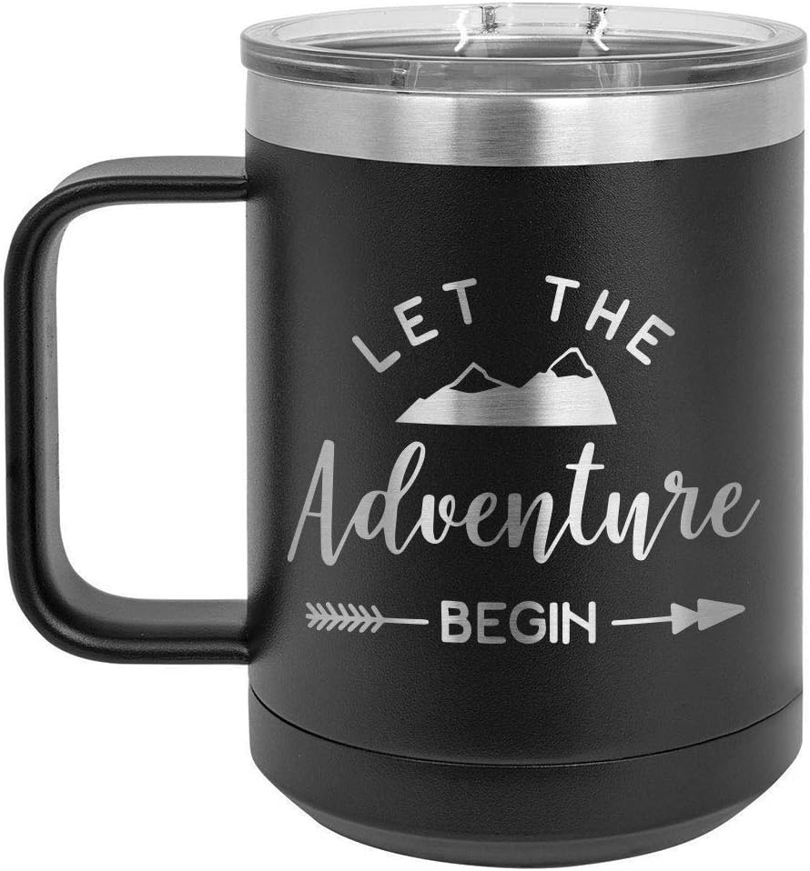 Taza de café con tapa abatible para viajar con aislamiento de viaje, ideal para regalo de cumpleaños o Navidad de mujeres o hombres  Comparar con
