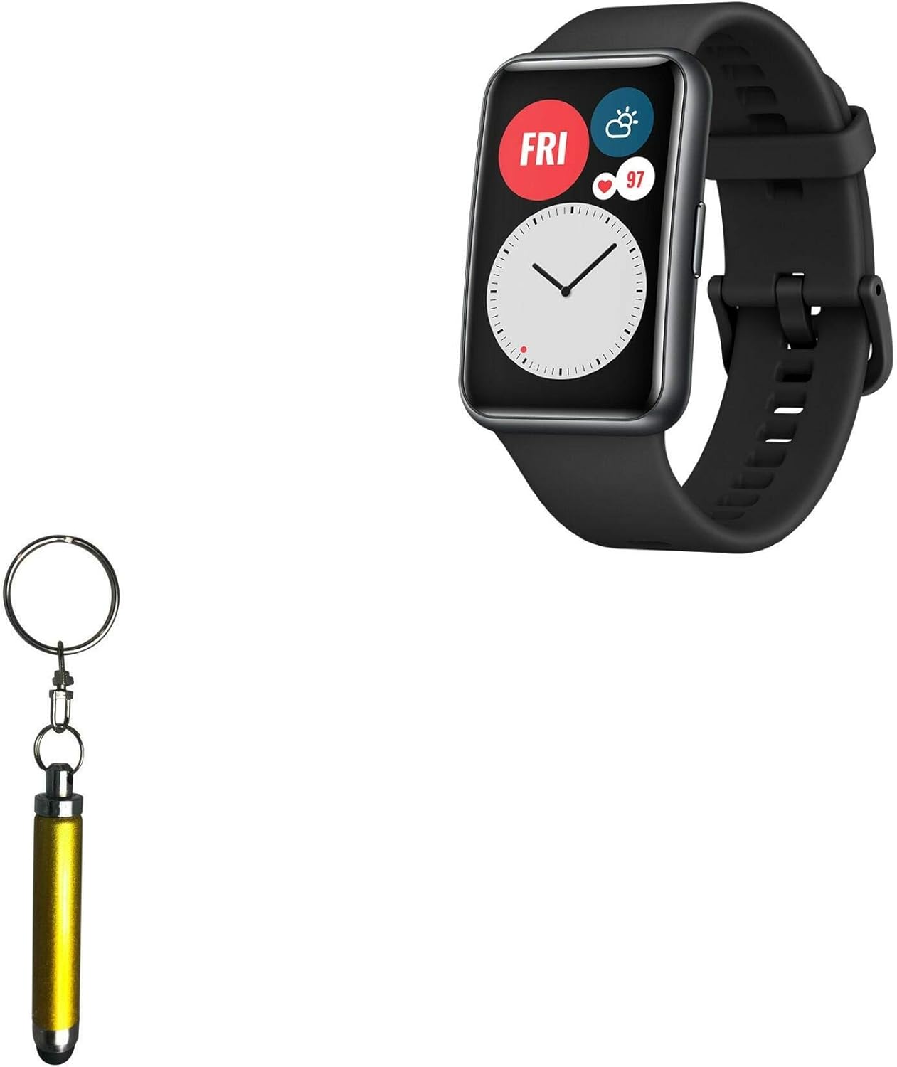 BoxWave Stylus Pen Compatible with Huawei Watch Fit – Bullet Capacitive Stylus, Mini Stylus Pen with Keyring Loop for Huawei Watch Fit – Bronze