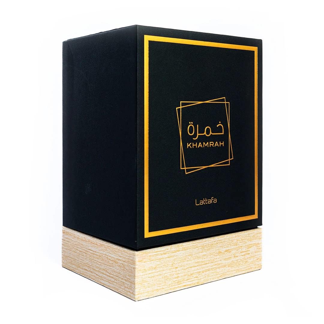 Lattafa Fakhar Gold Extrait Eau de Perfume en aerosol, 3.4 onzas y Khamrah Eau de Parfum en aerosol, paquete de fragancia de 3.4 onzas para mujeres