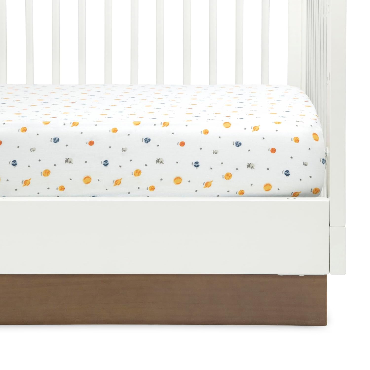 Delta Children Sábanas bajeras para cuna para niñas y niños, sábana para cuna estándar para colchón de cuna y de niño pequeño, 28 x 52 pulgadas