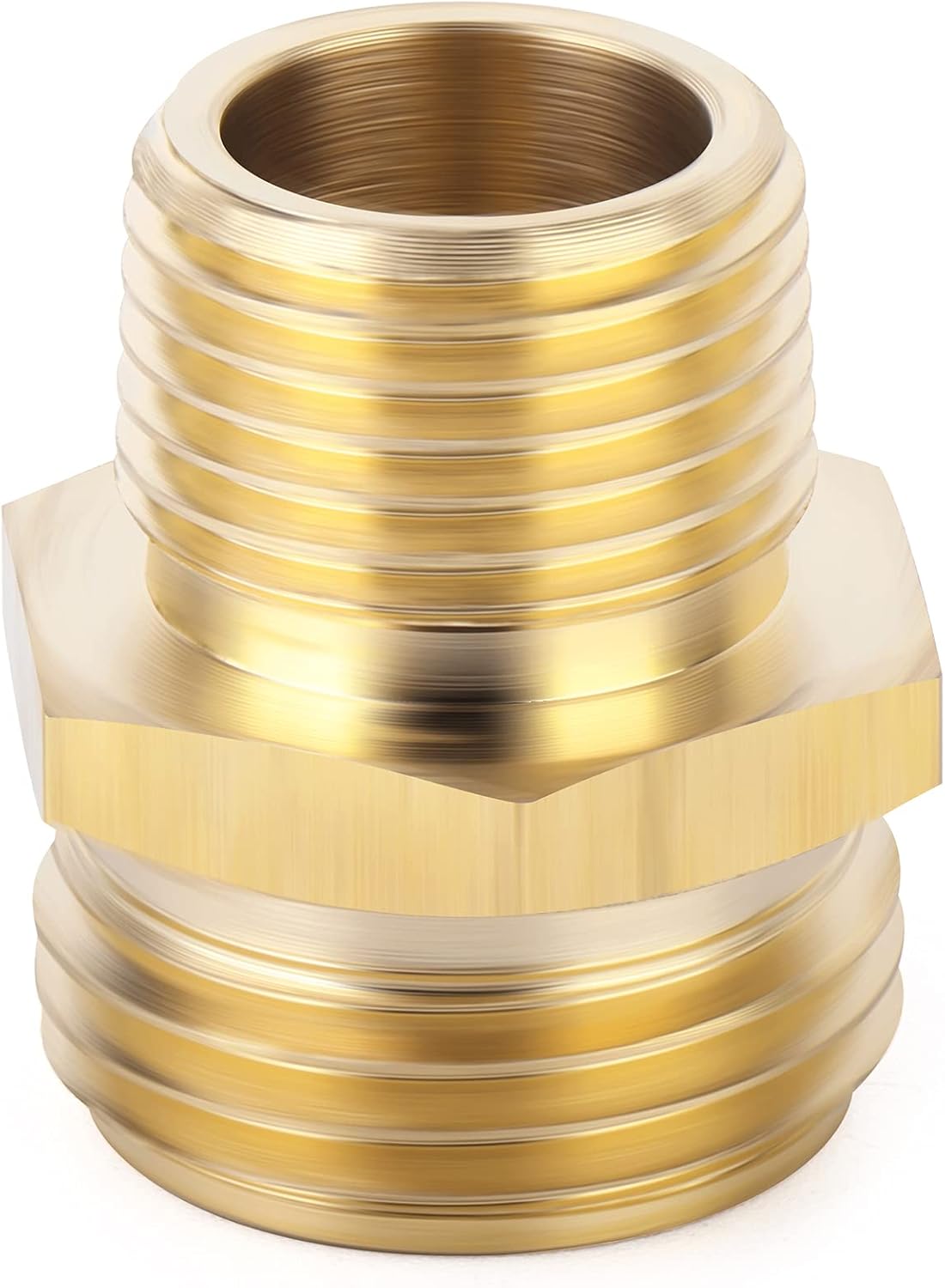 GASHER Conector de manguera de jardín de tubo de latón de 6 piezas, adaptador de manguera, rosca macho GHT de 34 pulgadas x conector de rosca macho