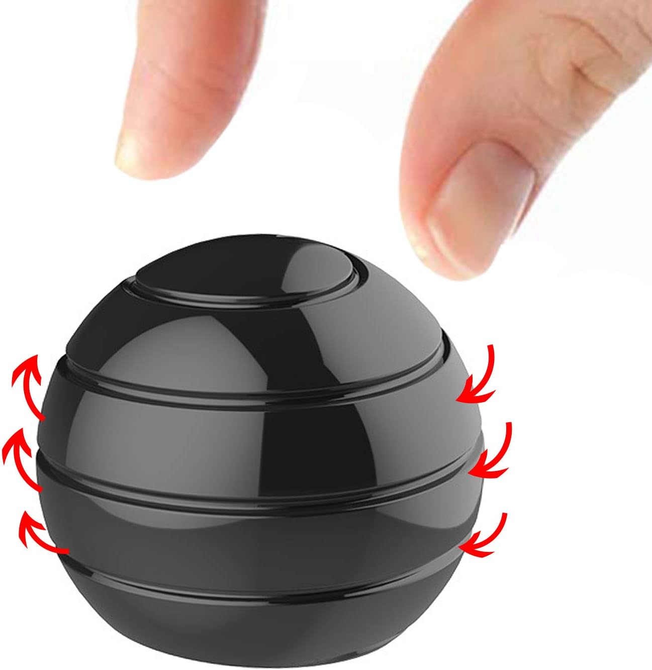Manzelun Kinetic juguete de escritorio, cuerpo completo ilusión óptica pelota Fidget Spinner, regalos para hombres, mujeres, niños