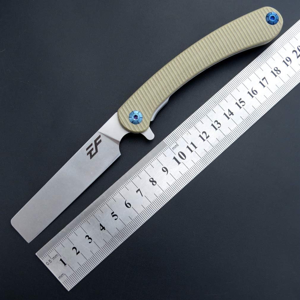 Eafengrow EF939 Cuchillo de bolsillo plegable con hoja de acero D2 G10 cuchillo plegable de bolsillo EDC para supervivencia de campamento y al aire