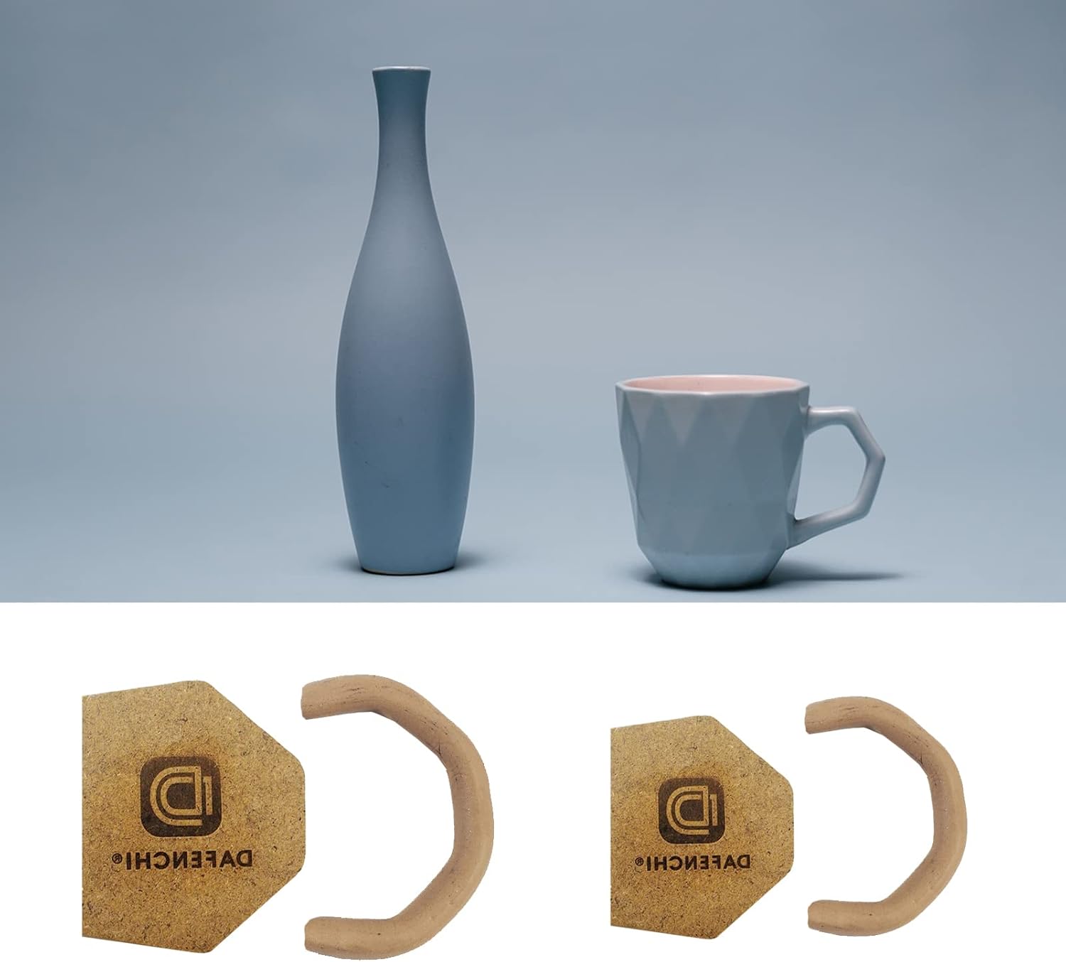 DAFENCHI Moldes de mango de taza de cerámica para arcilla, formas de mango de taza pequeña para tazas pequeñas, herramienta de fabricación de mango