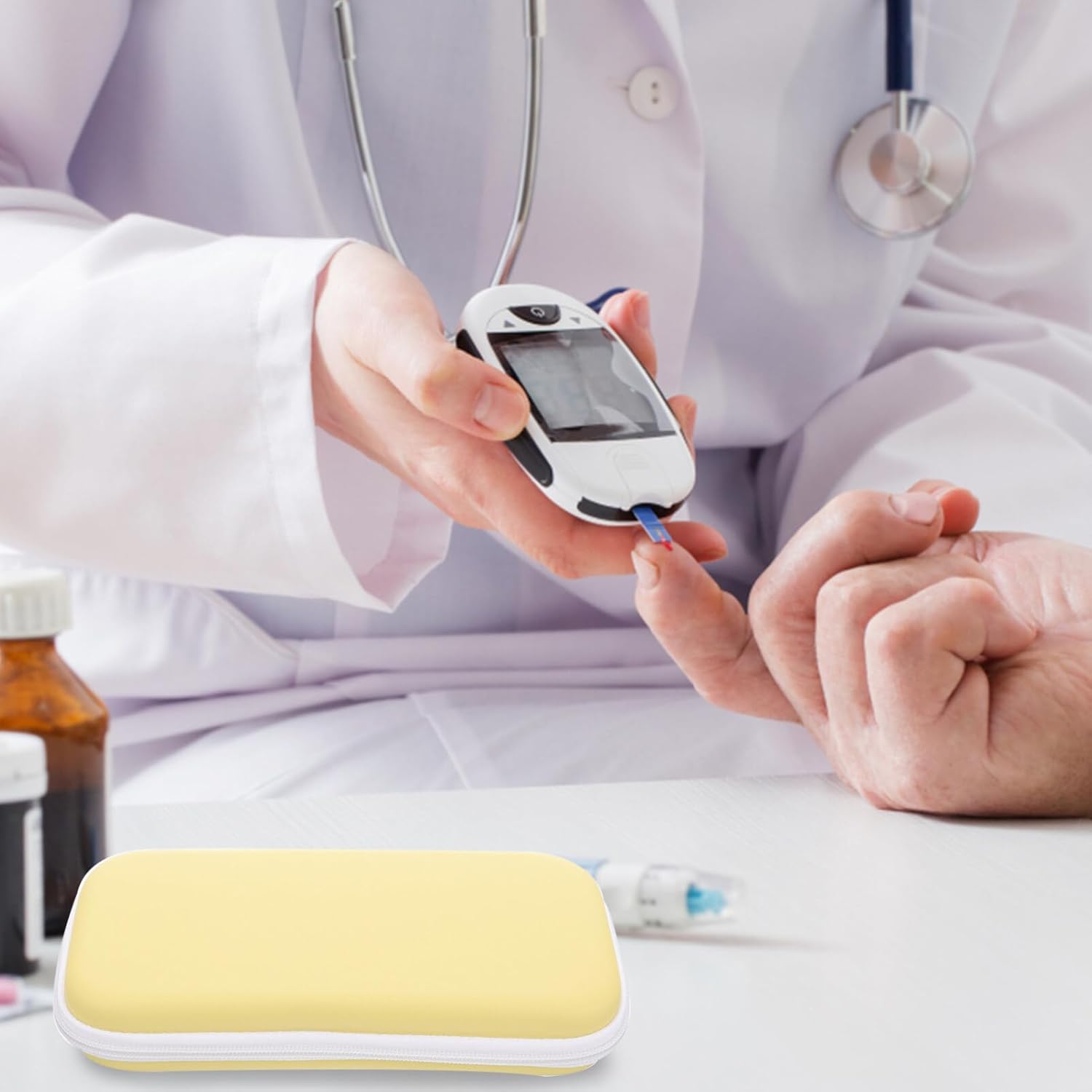 Lurrose Bolsa de almacenamiento Soporte de insulina Bolsa de medicina diabética Bolsa de medicina aislante Estuche de insulina Soporte de