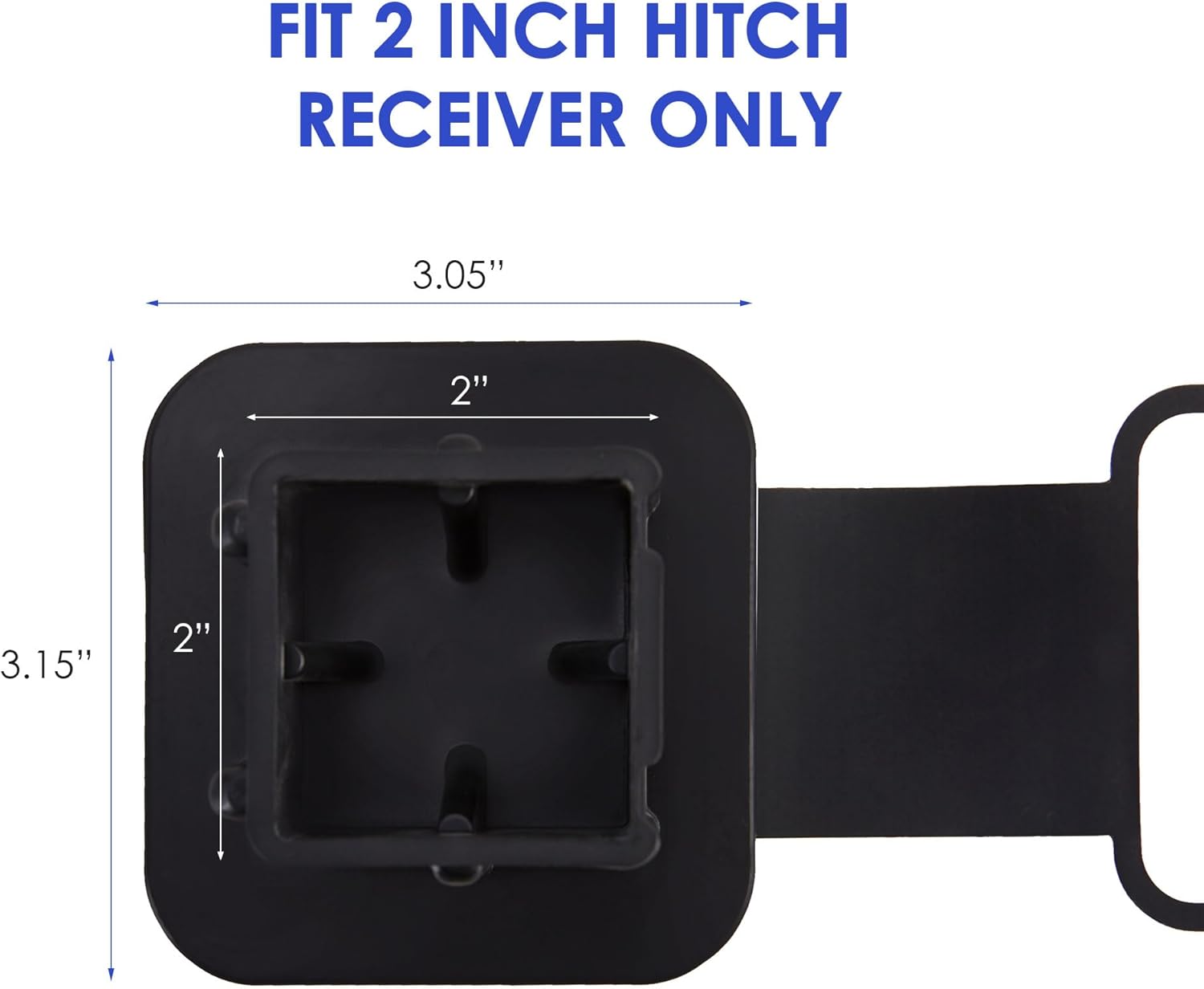 Cubierta de enganche Tapón de silicona para enganche de remolque de 2 pulgadas