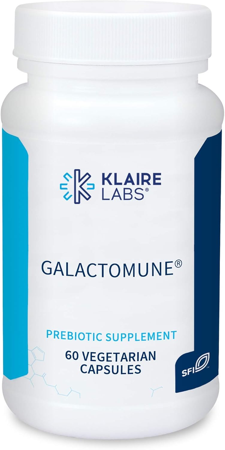 Klaire Labs Galactomune – Mezcla prebiótica con beta-glucano y galactooligosacáridos para apoyo inmunológico, sin soja ni gluten (60 cápsulas)