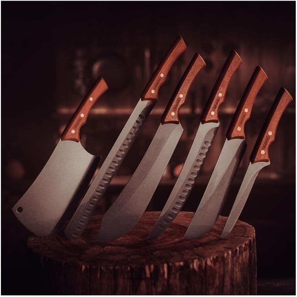 Tramontina Churrasco Black Black Blade Stainless Carving Knife 250mm Best Design for Outdoor Use Gyu Knife Stainless Steel Blade Wood Handle Made in