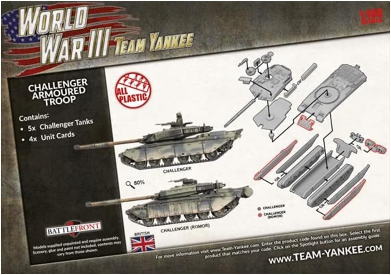 Equipo Yankee Challenger Tropa blindada por Battlefront British TBBX11