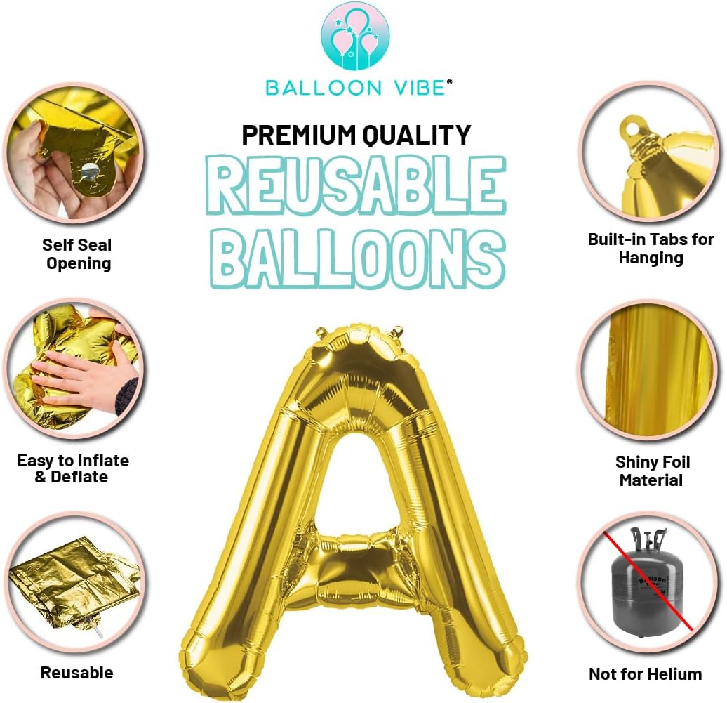 Cartel de globos de feliz cumpleaños, letras de papel de aluminio de Mylar de 16 pulgadas para decoración de cumpleaños, letrero de globos de feliz