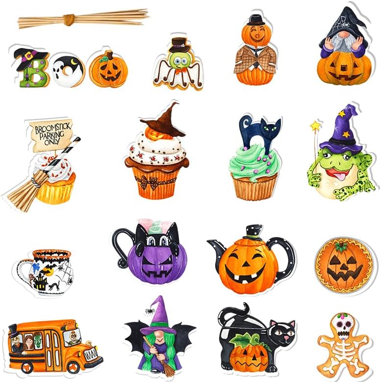 Decoración para cupcakes para fiesta de Halloween (calabazas)