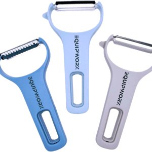 Juego de peladores multiusos apilables de 3 piezas, peladores en Y, para frutas y verduras, zanahoria, pepino, papas, cuchillas de acero inoxidable, Juego de peladores multiusos apilables de 3 piezas, peladores en Y, para frutas y verduras, zanahoria, pepino, papas, cuchillas de acero inoxidable,