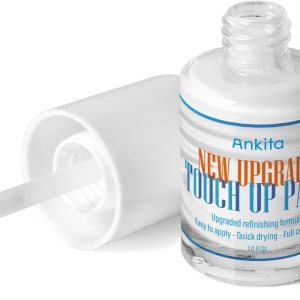 Ankita Pintura de retoque blanca, pintura esmaltada satinada interior y exterior, repara rápidamente virutas menores, grietas, arañazos y manchas, Ankita Pintura de retoque blanca, pintura esmaltada satinada interior y exterior, repara rápidamente virutas menores, grietas, arañazos y manchas,