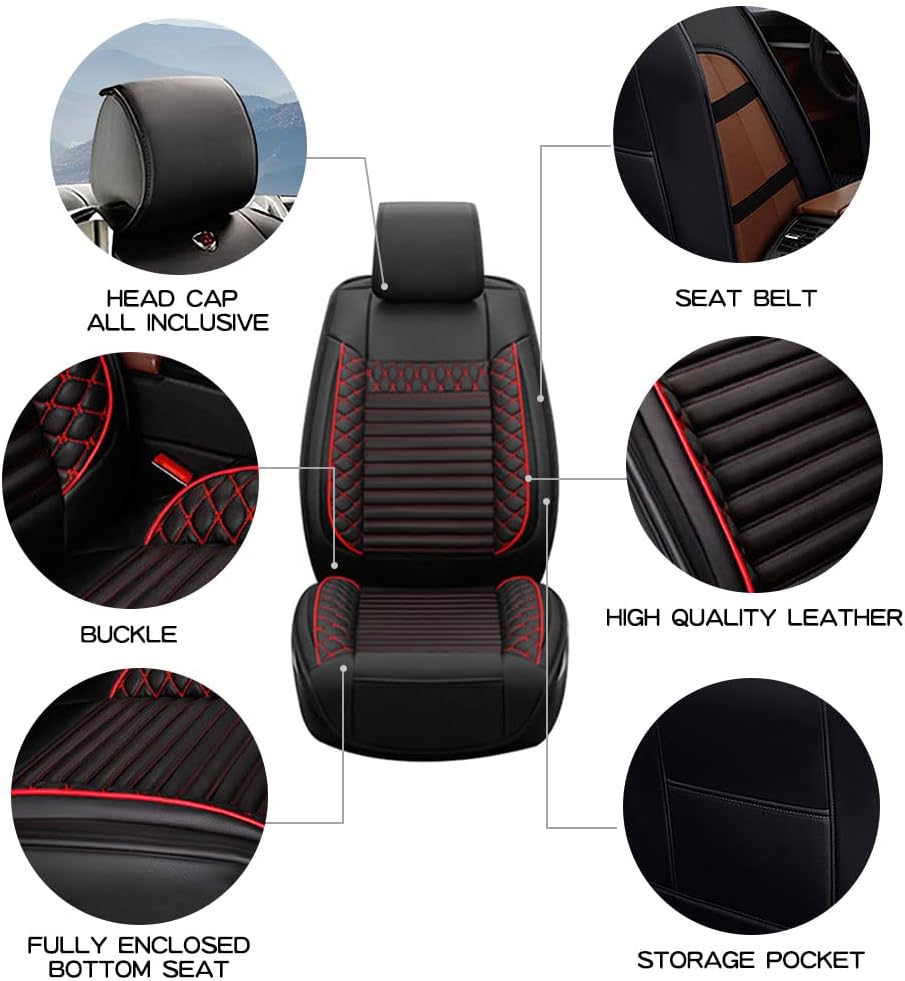 Fundas de asiento automotriz de lujo para Cadillac Escalade 2007-2023, juegos interiores de asientos delanteros y traseros impermeables con 2