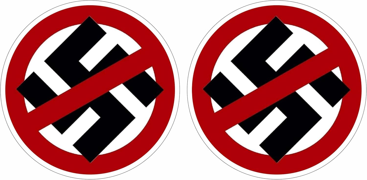 Adhesivo antifascista antifascista antinazi No Nazis Never Again Stop Hate Anti-Hate No Hate Love Not Hate Cup Car Truck Helmet Laptop Bottle Bumper