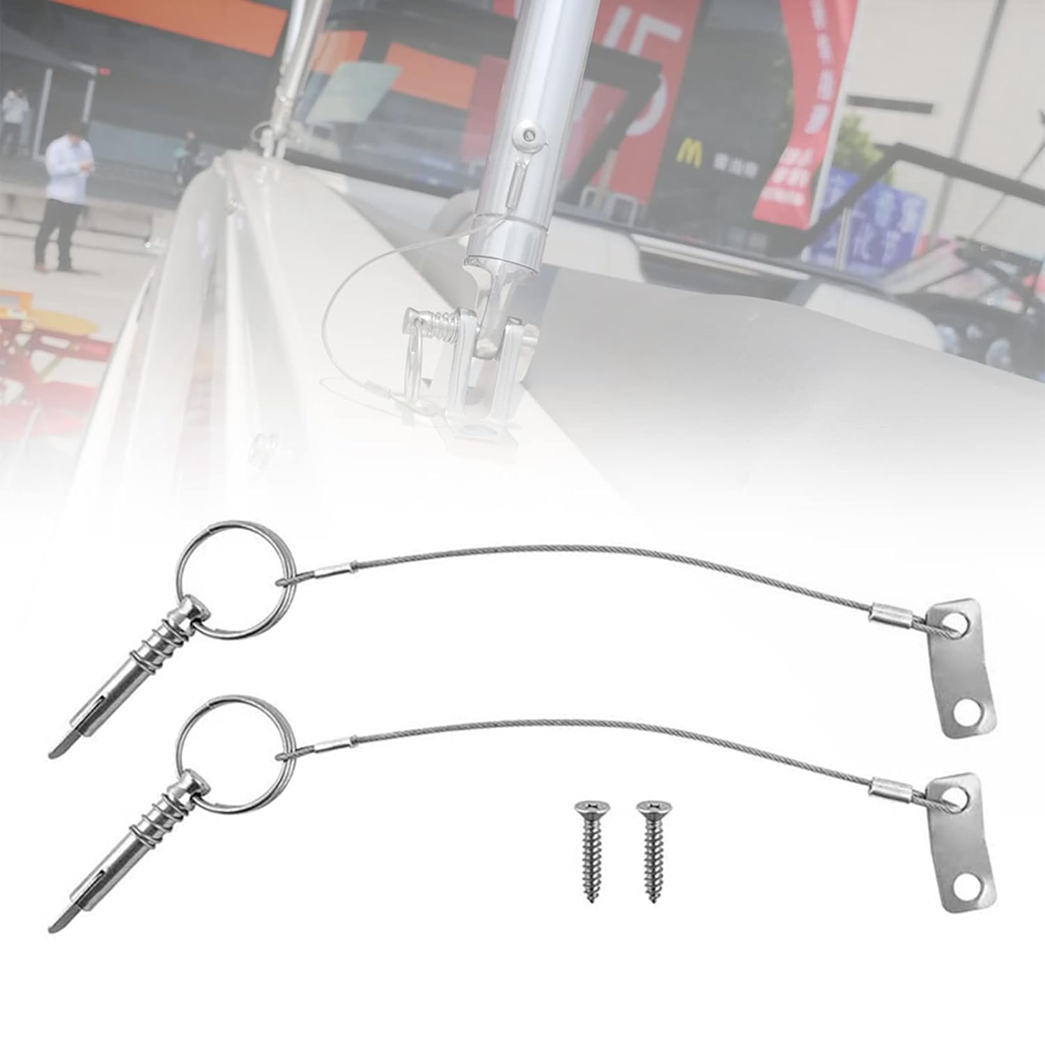 Bimini – Pasador de liberación rápida superior de 14 pulgadas de diámetro con leva de caída y resorte, accesorios de hardware para toldo de barco,