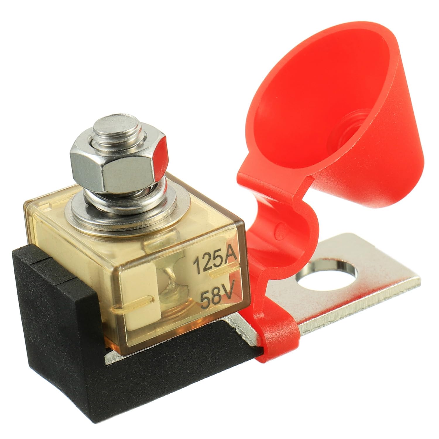 MRBF – Soporte de fusibles para bloque de terminales, solo perno prisionero de 516 pulgadas (M8), fusible de batería compacto 125A