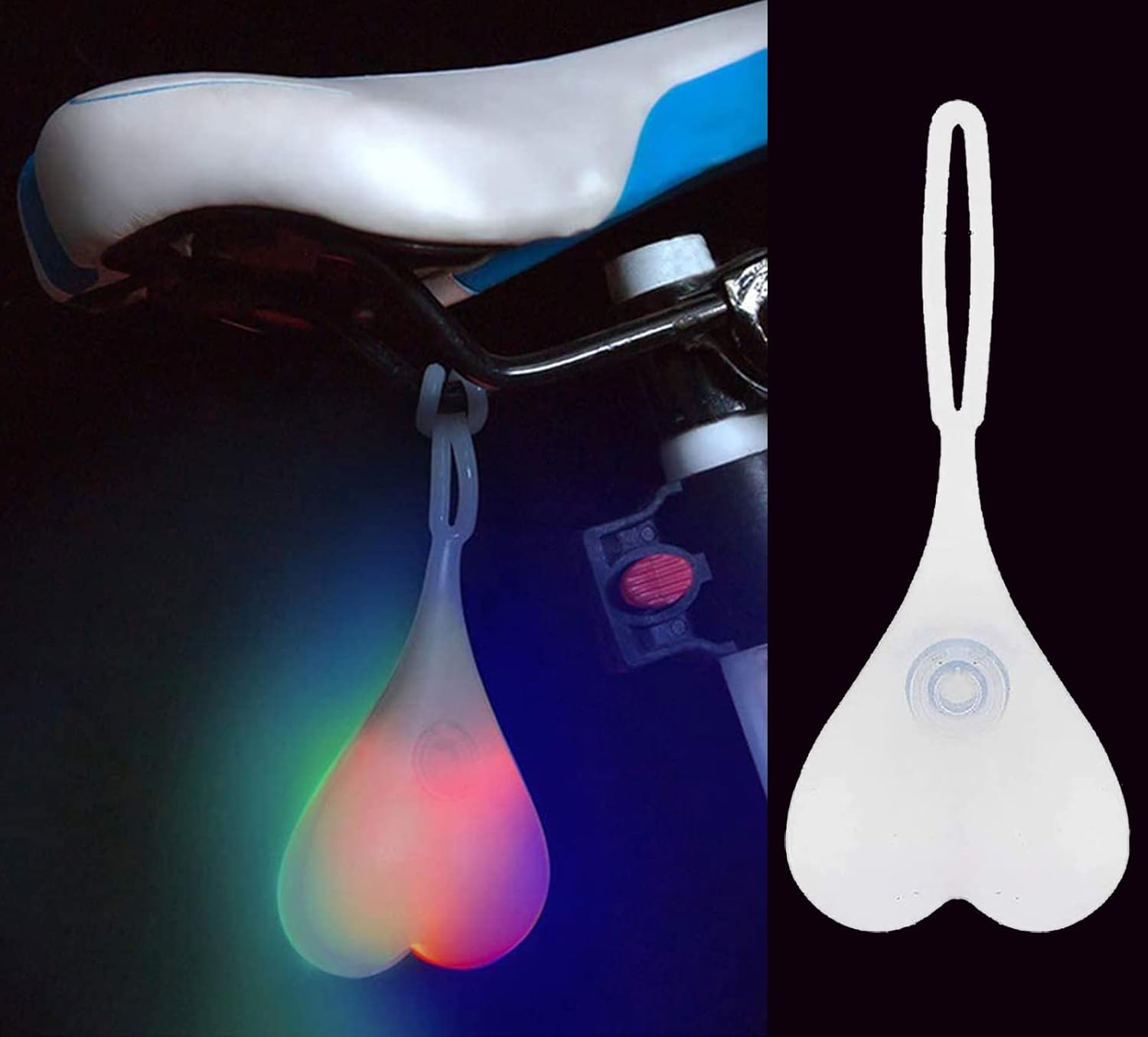 YUERWOVER Luz trasera LED para bicicleta, luz trasera de bicicleta, luz nocturna, esencial para asiento de ciclismo, lámpara de seguridad para