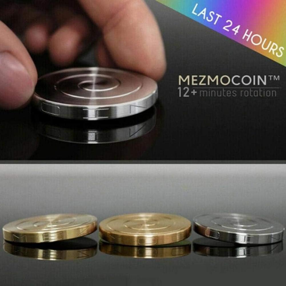 1 juguete de escritorio giratorio cinético, juguete de escritorio de bola de ilusión óptica fascinante, balanceado tamaño moneda para hombres,