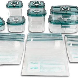 Nuwave Juego completo de sistema de almacenamiento al vacío Flavor-Lockers Nuwave Juego completo de sistema de almacenamiento al vacío Flavor-Lockers