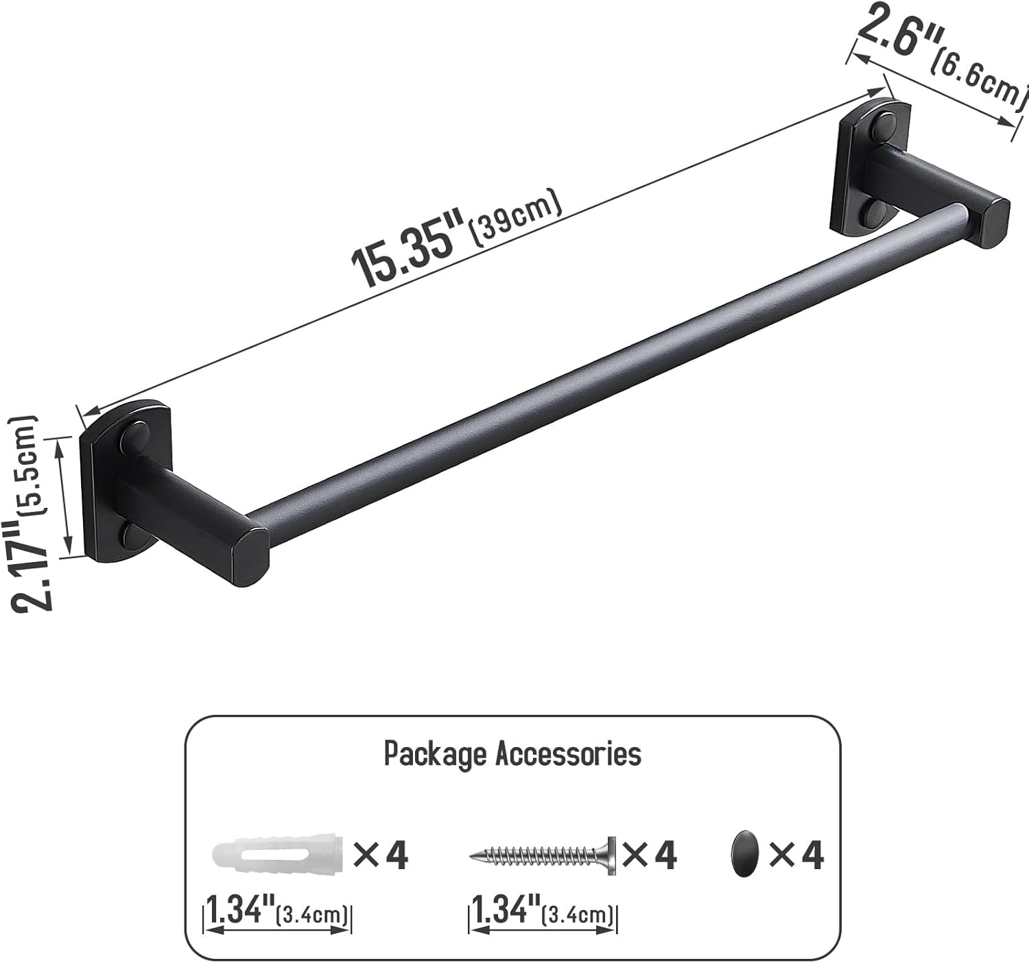 Toallero negro, toallero de mano para baño, colgador de toallas montado en la pared, soporte para toallas de baño de cocina, barra de toalla de
