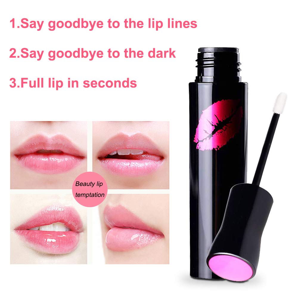 Dispositivo de relleno de labios+juego de brillo para labios, kit de herramientas de relleno de labios en forma de pez, potenciador de labios de