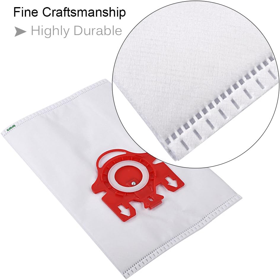 KEEPOW Bolsa de polvo compatible con AirClean 3D Efficiency compatible con Miele FJM, Compact C1 C2, reemplaza la pieza # 10123220 (10 bolsas + 5