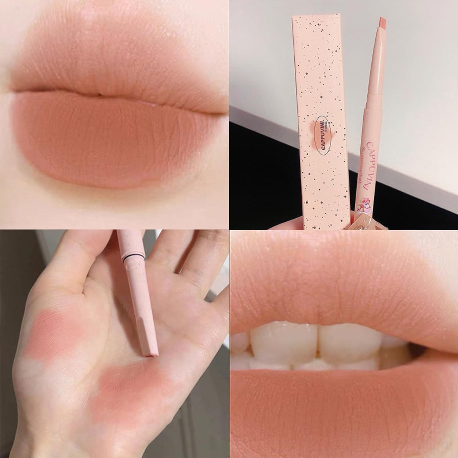 Juego de 5 lápices de labios de colores, 5 piezas de lápiz labial rosa nude, resistente al agua, cremoso acabado mate, lápiz labial para definir la