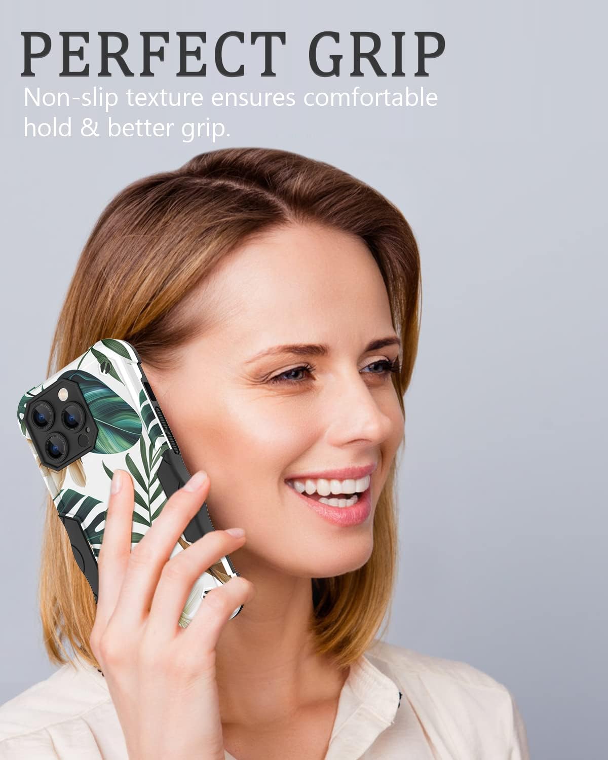 Hosgor Funda para iPhone 13 Pro para mujer, funda de cámara con purpurina brillante para diseño de flores, suave, resistente, híbrida, protectora, a