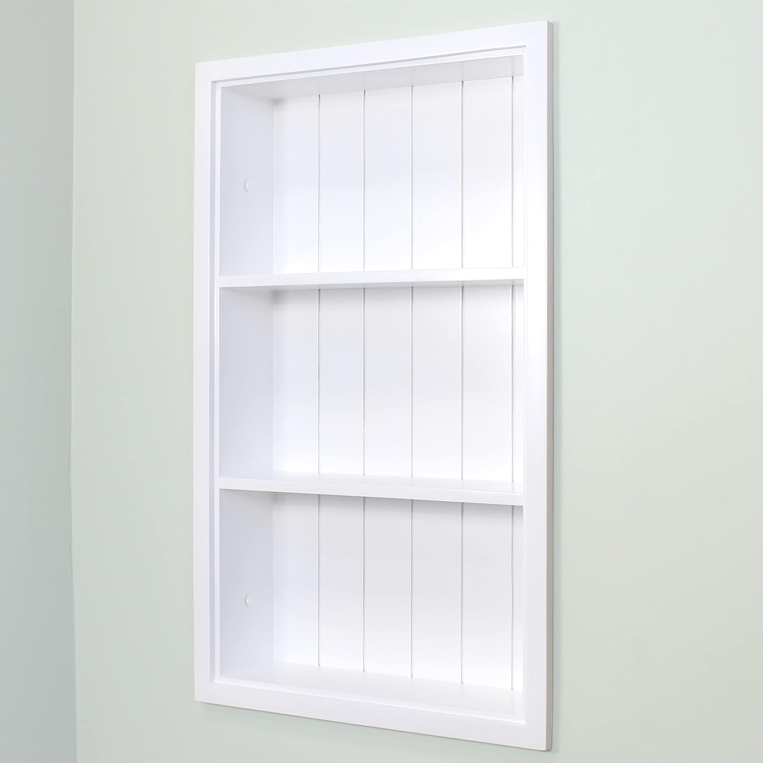 Fox Hollow Furnishings Sloane 14×24 – Recesión de gabinete de medicina de nicho de pared empotrada, en la pared, estante de inserción de gabinete de