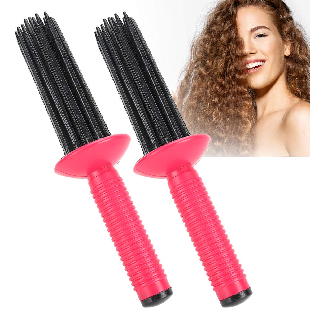 Barra de pelo rizado manual, peine de pelo rizado, peine de rizo, fácil de operar, cabello con rizos enrollables, herramienta de peinado de pelo