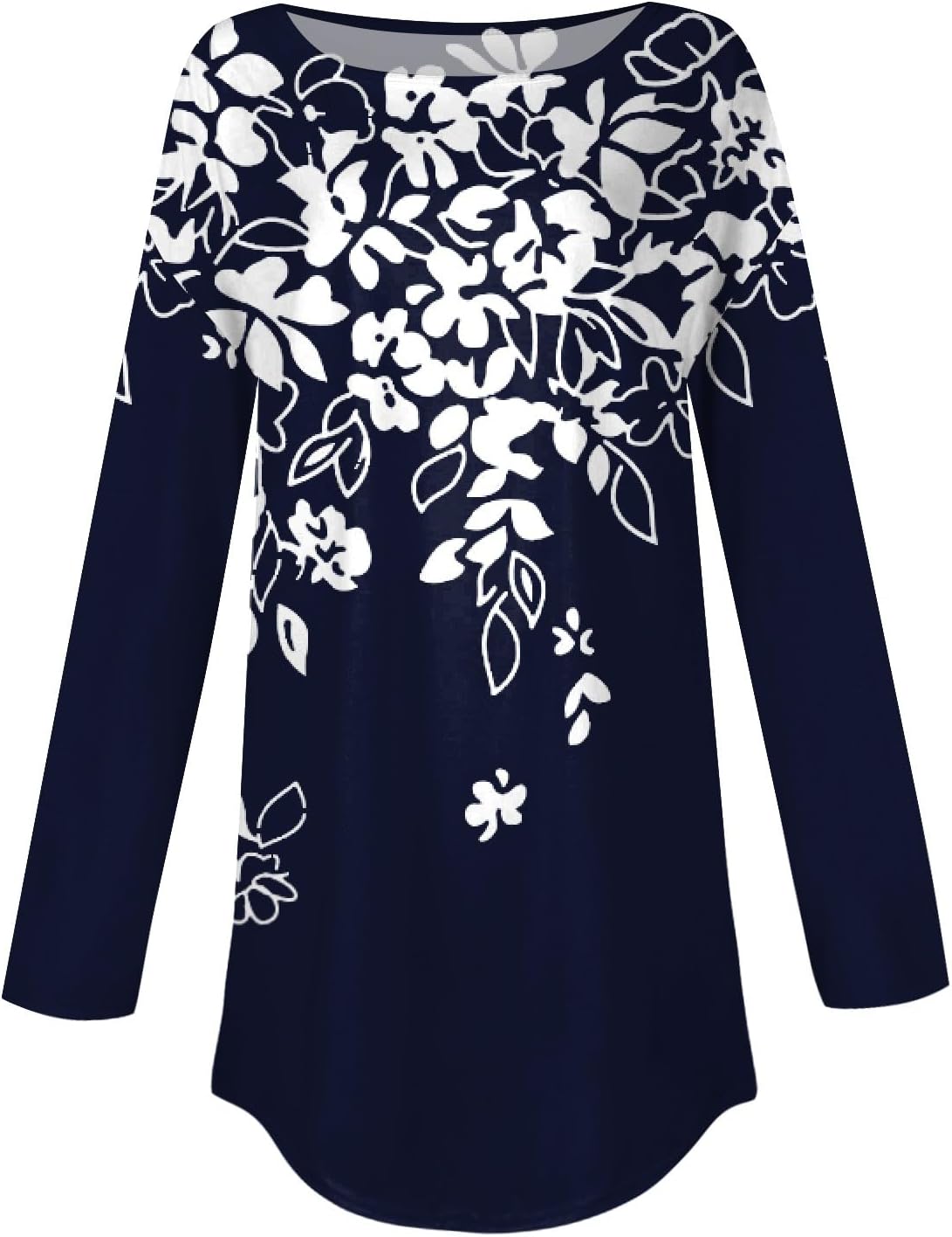 Lindas camisetas para mujer, blusas de ejercicio de otoño, manga larga, cuello redondo, camisas casuales de invierno, étnicas y florales, sudaderas