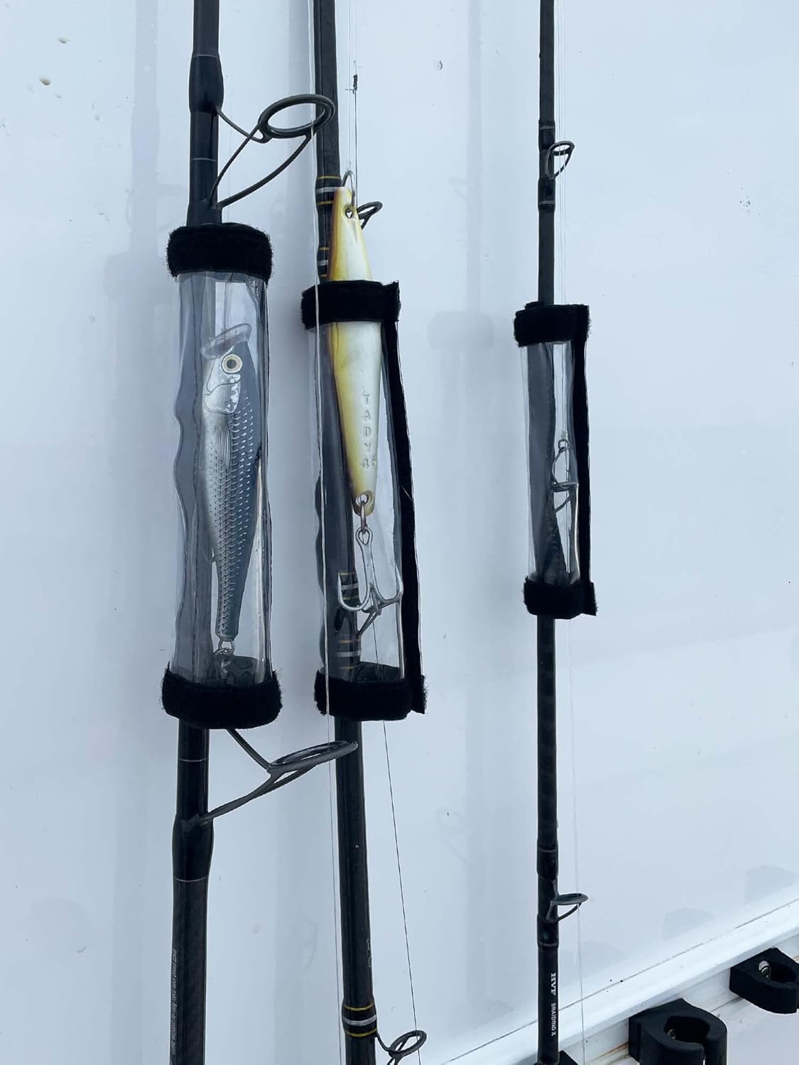 RogueEndeavor – Envolturas de señuelos resistentes, envueltas y plegadas, PVC resistente a pinchazos, cierre de gancho y bucle duradero, para pesca